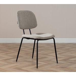 Bronx71® Scandinavische eetkamerstoel Ivar gerecyclede stof taupe