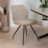 Bronx71® Scandinavische eetkamerstoel Fenris gerecyclede stof taupe