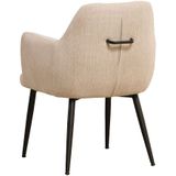 Bronx71® Scandinavische eetkamerstoel Lars beige gerecyclede stof