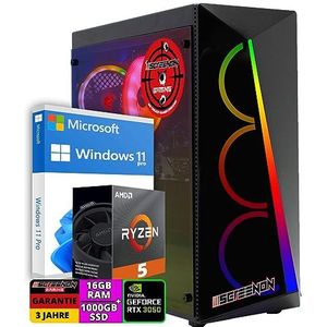 ScreenOn Gaming PC Ryzen 5 5600G • Geforce RTX 3050 (8 GB) Grafikkarte • 16 GB RAM DDR4 3200 MHz • 1000 GB m.2 • Windows 11 Pro • WLAN 300 MBit/s • Gaming PC Computer mit 3 Jahren Garantie!
