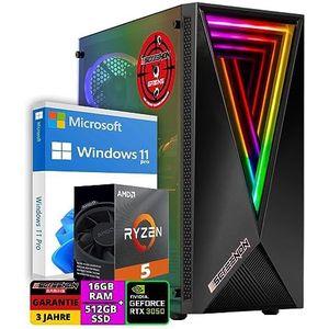 ScreenOn Ultra Gaming-pc - Ryzen 5 voor gamers | 3 jaar garantie | 16 GB RAM | 1000 GB SSD | RX 580 Radeon | USB3 | Windows 11 Prof | WiFi en Bluetooth