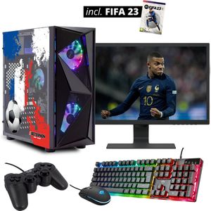 ScreenON - FIFA FR Gaming Set + FIFA 23 - FF23-V1103027 - (GamePC.FF23-V11030 + 27 Inch Monitor + Toetsenbord + Muis + Controller + FIFA 23)
