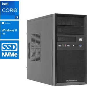 Intel Compleet PC | Intel Core i7 | 32 GB DDR4 | 1 TB SSD - NVMe | RTX 3050 | Windows 11 Pro + WiFi & Bluetooth