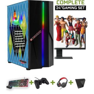 ScreenON - Complete Sims 4 Gaming PC Set - X11749 - V1 ( Game PC X11749 + 24 Inch Monitor + Toetsenbord + Muis + Controller )