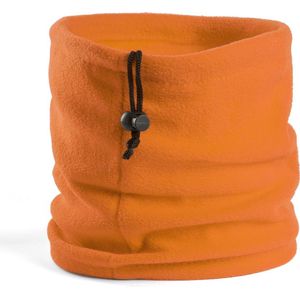 Colsjaal - Muts - Nekwarmer - Sjaal - Winter - 2-in-1 - Dames - Heren - Fleece - oranje