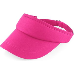 Beechfield - Zonneklep - Zonnepet - Zonnecap - Dames - Heren - Clipsluiting - Verstelbaar - One-size - roze