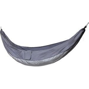 Hangmat - Hangmatten - 2 persoons  - Buiten - Outdoor - Kamperen - Met opberghoes - Maximaal draaggewicht 200 kilo - Waterafstotend - Nylon - grijs