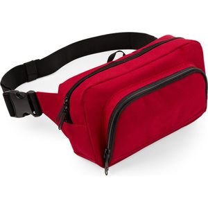 Bagbase - Organizer Heuptas - Fanny pack - Money belt - Heuptasje dames - Classic Red - 2,5 liter - Polyester - rood