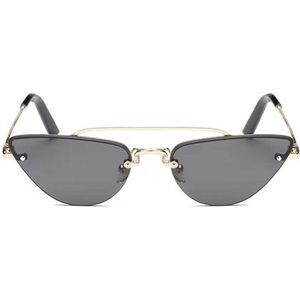 Freaky Glasses - Zonnebril Cat Eye - Festivalbril - Bril - Feest - Glasses - Heren - Dames - Unisex - Kunststof - Metaal - zwart