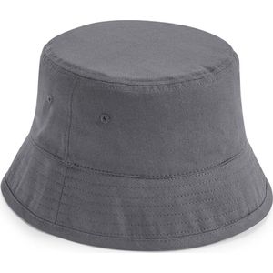 Beechfield - Bucket Hat - Vissershoedje - Hoed - Festival - Dames - Heren - 60 cm - L/XL - Organisch katoen - grijs