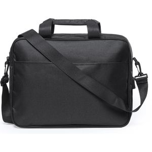 Aktetas - Laptoptas - Met USB poort - Met 15 inch laptopvak - Met 10 inch tabletvak - 38 x 29,5 cm - Polyester - zwart