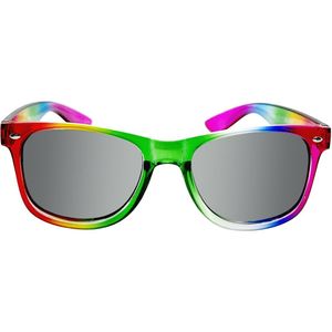 Freaky Glasses - Zonnebril classic model - Festivalbril - Glasses - Regenboog montuur - Heren - Dames - Kunststof - multicolor