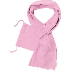 Sjaal - Sjaals - Dames - Heren - Winter - Wintersport - 180 x 50 cm - Biologisch katoen - roze