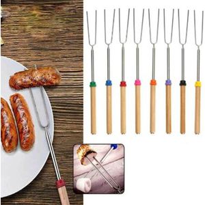Marshmallow spiezen - Spies - BBQ accessoires - Uitschuifbaar - 8 stuks