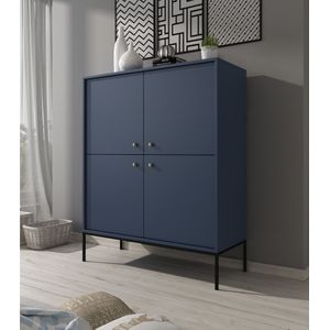 Meubella - Dressoir Moreno - Blauw - 104 cm - Hoog