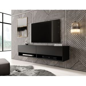 TV-Meubel Asino - Mat Zwart  - 140 cm