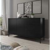 Meubella - Dressoir Queen - Zwart - 150 cm