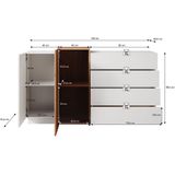 Commode Three - Wit - Eiken - 160 cm