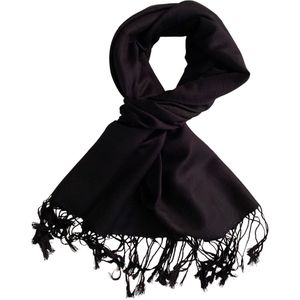 Hoogstaande Kwaliteit Zijde Sjaal / Scarf | One Size - Zwart