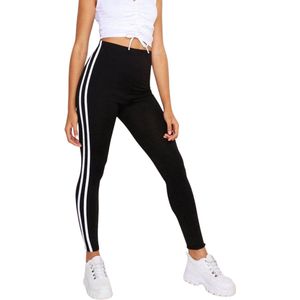 Comfortabele Sport Legging / Pants | Stretch & Kwaliteit | Zwart-Wit - M