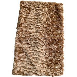 Fashionable Fleece Dames Sjaal / Thermo Scarf | Ronde Warme Sjaal - Beige