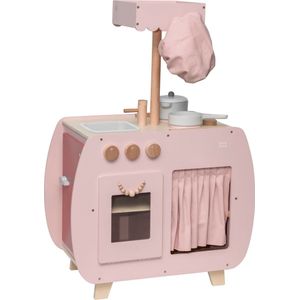 Houten keuken | Duurzaam keukenspeelgoed| Roze