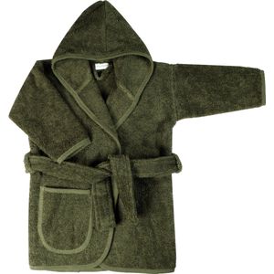 MamaLoes - Badstof - Badjas - Groen - 0-1 jaar - 100% Katoen