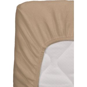 MamaLoes - Molton Wieg Hoeslaken - Nougat - 80% Katoen 20% Polyester