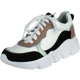 Twins - Evi Eerst - Sneakers - Wit/Zwart/Oud Roze - Leer/Nubuck