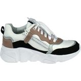 Twins - Evi Eerst - Sneakers - Wit/Zwart/Oud Roze - Leer/Nubuck
