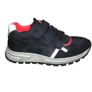 Trackstyle - Lage Sneaker - Donker Blauw - Leder - Klittenband