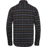 Vanguard - Geruit Overhemd - Donkerblauw - Polyester/Viscose/Elastaan