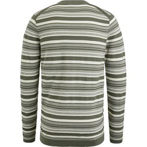 Cast Iron - Trui - Groen Gestreept - Katoen/Modal
