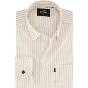 Vanguard - Gestreept Overhemd - Beige - Katoen - Normale Fit