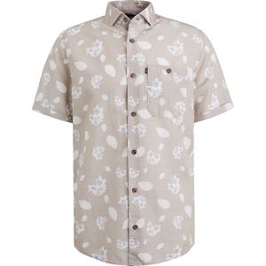 Vanguard casual overhemd korte mouw beige printje
