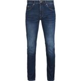 Vanguard v850 rider washed mid blue broek blauw