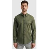 PME Legend Overhemd Lange Mouw Groen - Effen