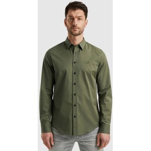 PME Legend Overhemd Lange Mouw Groen - Effen