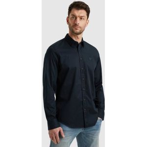 PME Legend - Casual Overhemd - Blauw - Katoen/Elastaan
