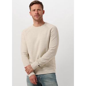 Cast Iron - Gebreide Trui - Effen Beige - 90% Katoen, 10% Polyester