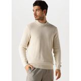 Cast Iron Mock Neck Fine Boucle Truien & Vesten Heren - Sweater - Hoodie - Vest- Beige