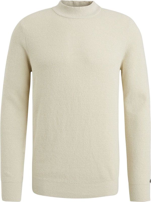 Cast Iron Mock Neck Fine Boucle Truien & Vesten Heren - Sweater - Hoodie - Vest- Beige