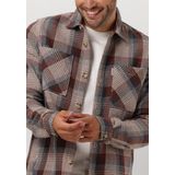 Cast Iron Long Sleeve Shirt Heavy Check Overhemden Heren - Bruin