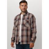 Cast Iron Long Sleeve Shirt Heavy Check Overhemden Heren - Bruin