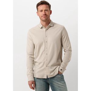 Cast Iron - Effen Overhemd - Beige - Katoen/POLYESTER - Normale Fit