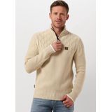 PME Legend Half Zip Collar Cotton Mix Yarn Truien & Vesten Heren Sweater Hoodie Vest Beige