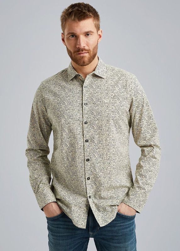 Pme Legend - Casual Shirt - Beige - Lange Mouwen - Katoen