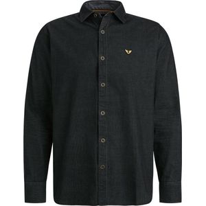 PME Legend Long Sleeve Shirt Fine Cord Overhemden Heren Zwart