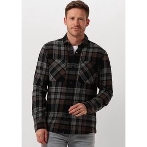 PME Legend - Casual Overhemd - Zwart - Katoen - Lange Mouw