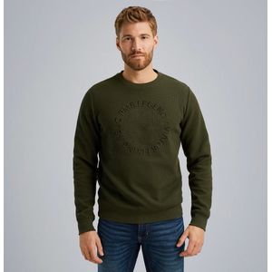 PME Legend Crewneck Waffle Jersey Truien & Vesten Heren - Sweater - Hoodie - Vest- Groen